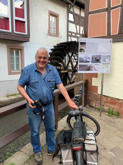 with the bicycle in Annweiler